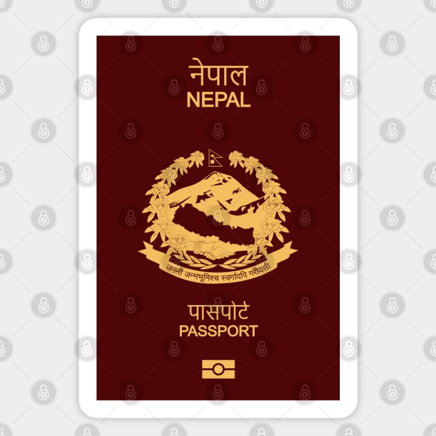 Nepal passport Magnet by Travellers